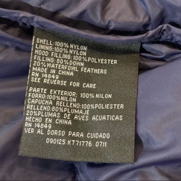 TRIPLE STAR BOYS PACKABLE DOWN FEATHER HOODED JACKET BLUE MEDIUM - Picture 6 of 8